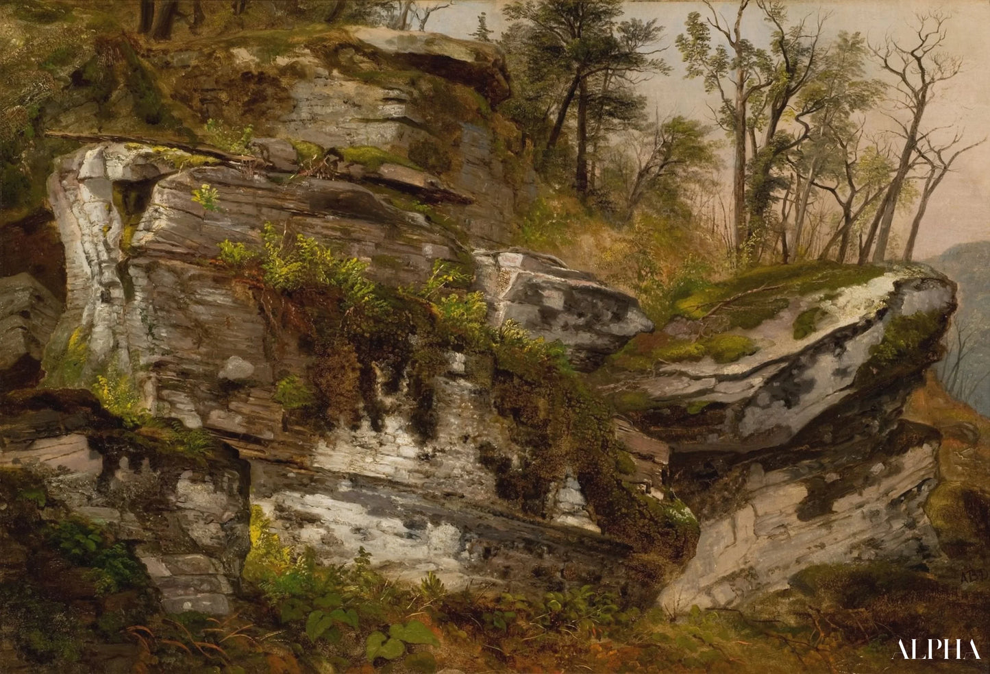 Rocky Cliff, 1860 - Asher Brown Durand - Reproductions de tableaux et peintures haut de gamme