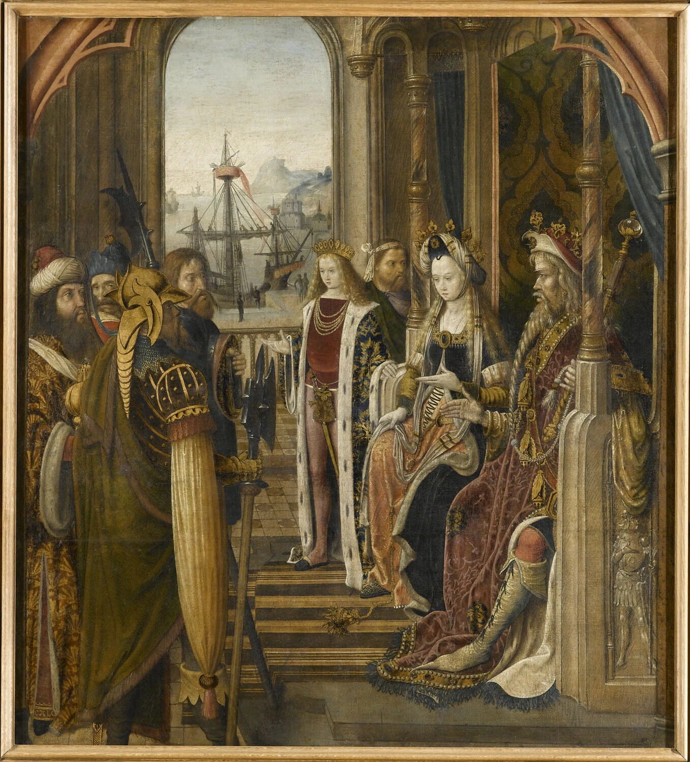 Le roi païen envoie des ambassadeurs demander la main de sainte Ursule - Maître de la Légende de sainte Ursule