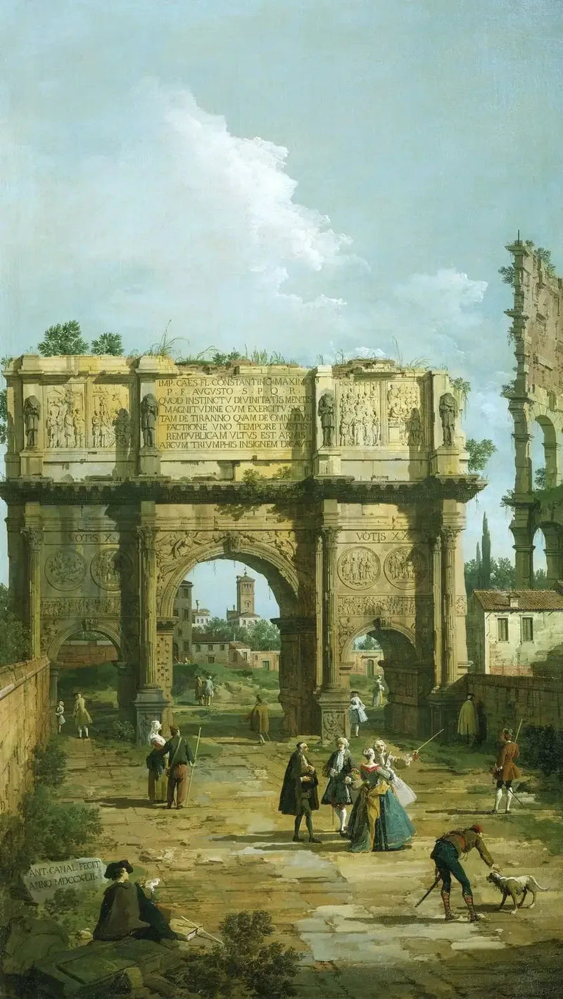 Rome : ประตูชัยคอนสแตนติน - Canaletto