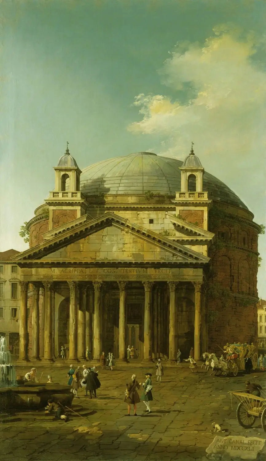 Rome : le Panthéon - Canaletto image 1 copie de tableau peinte à la main