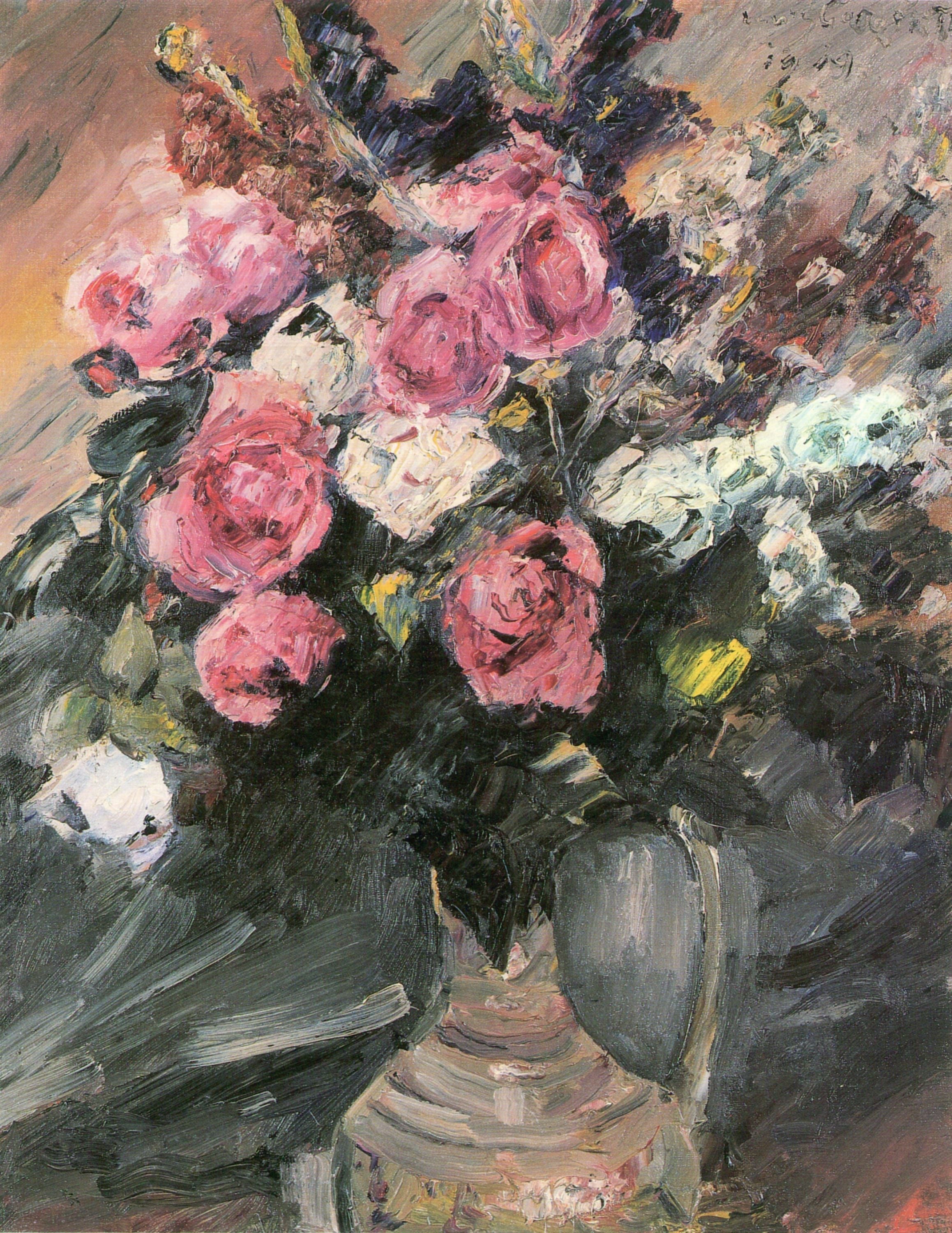 Roses - Lovis Corinth image 1 reproduction d’œuvre d’art à l’huile