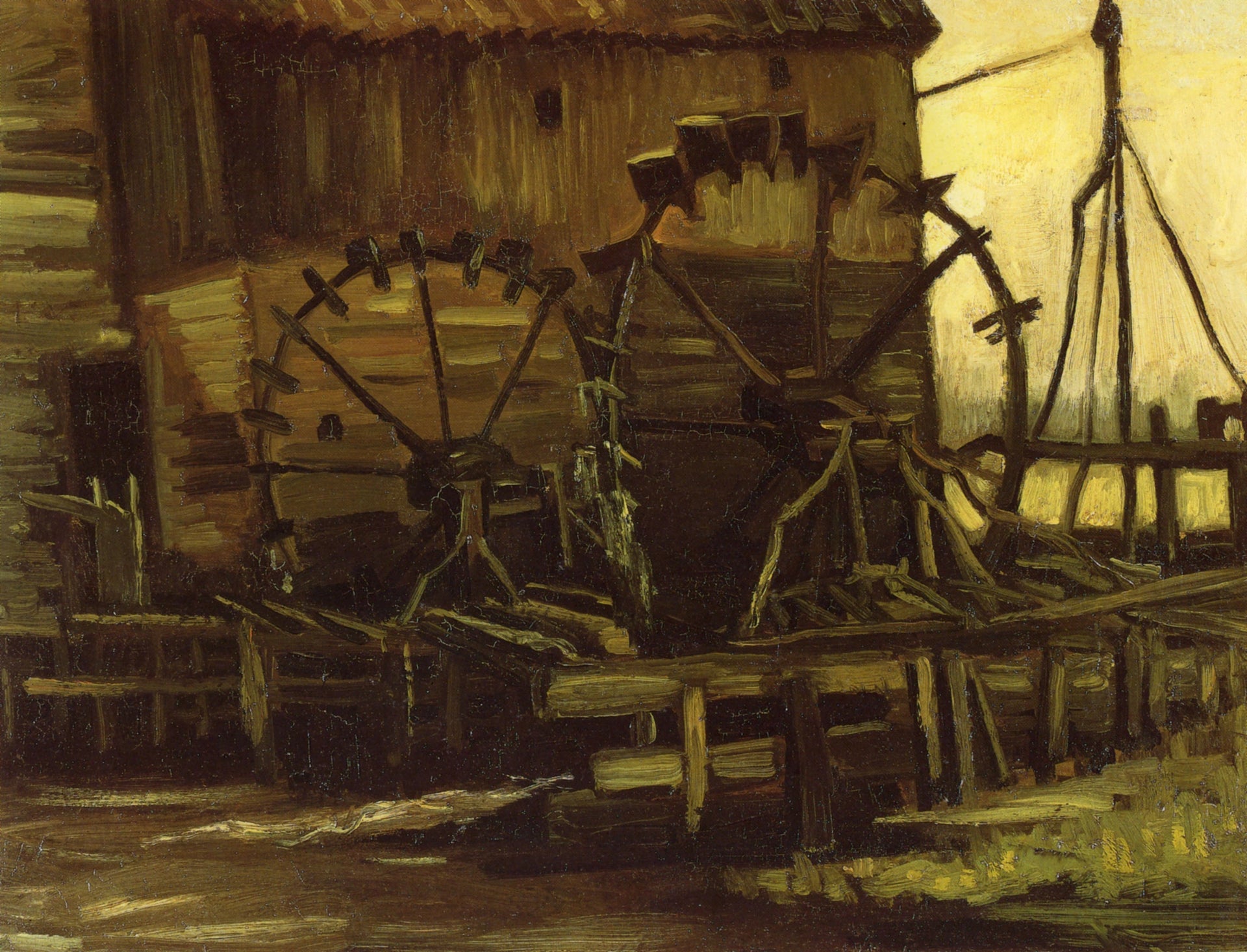 Roues du moulin à eau de Gennep F46 JH524 — Vincent van Gogh
