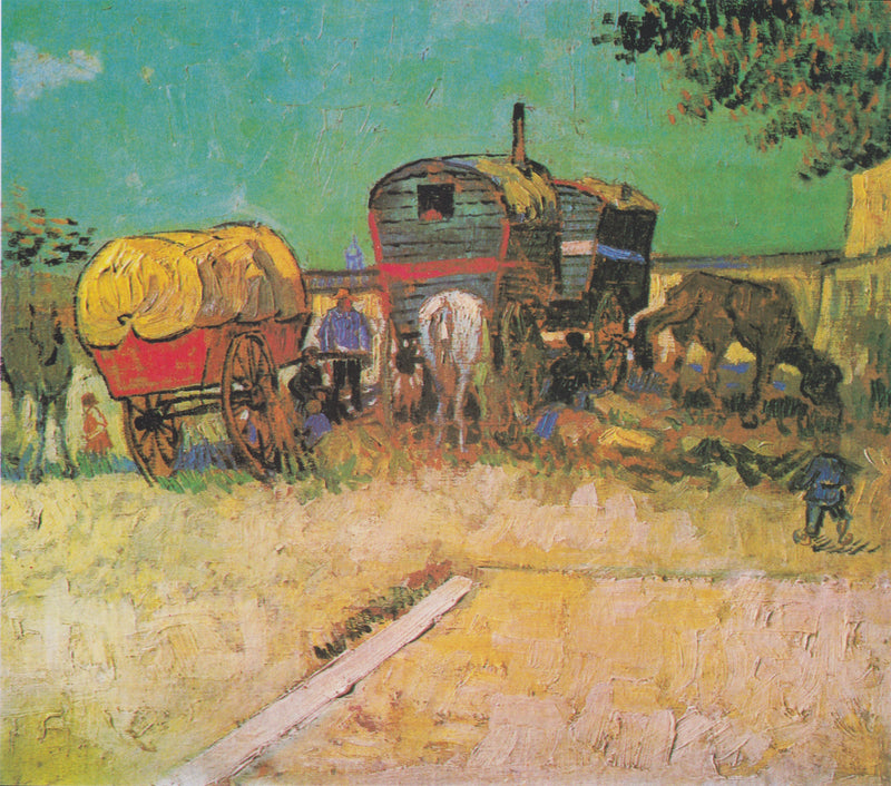 รถบ้าน, ค่ายของโบฮีเมียนใกล้เมืองอาร์ลส์ - Vincent van Gogh