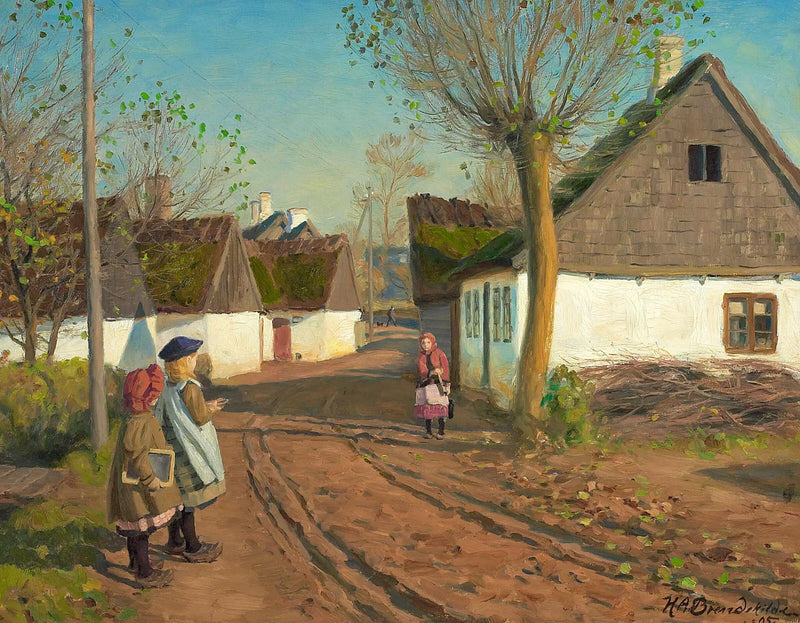 เส้นทางผ่าน Abbednæs ใกล้ Gaunø - H. A. Brendekilde