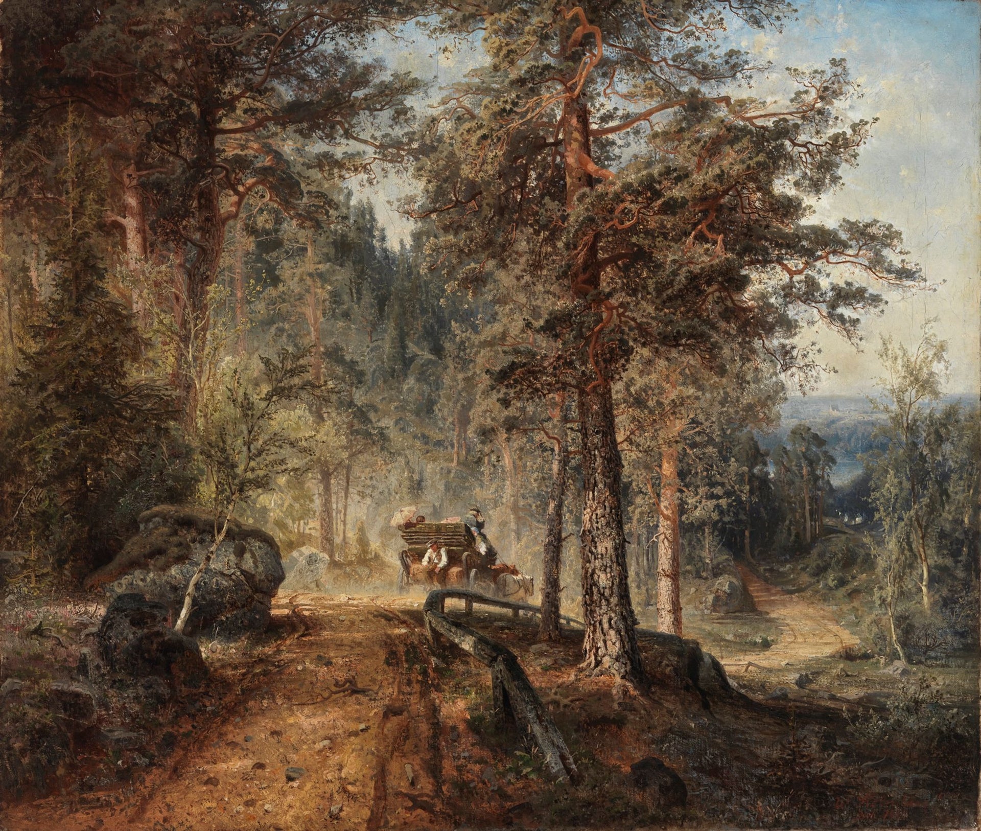 Route dans le Häme, chaude journée d’été, Werner Holmberg, 1860
