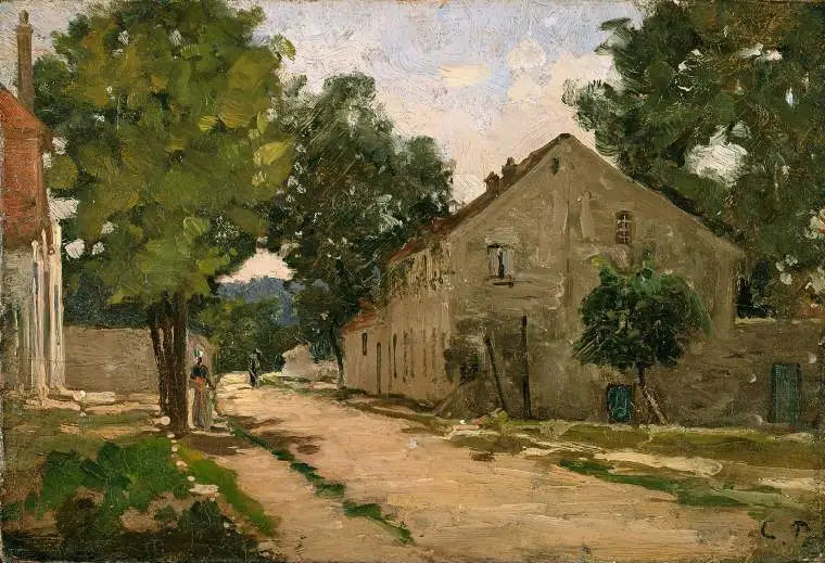Reproduction du tableau « Route de Port-Marly - Camille Pissarro » par Alpha Reproduction en peinture à l’huile