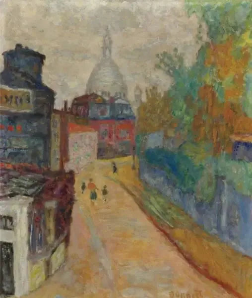 RUE À MONTMARTRE, LE SACRÉ-COEUR - Pierre Bonnard image 1 reproduction d’œuvre d’art à l’huile