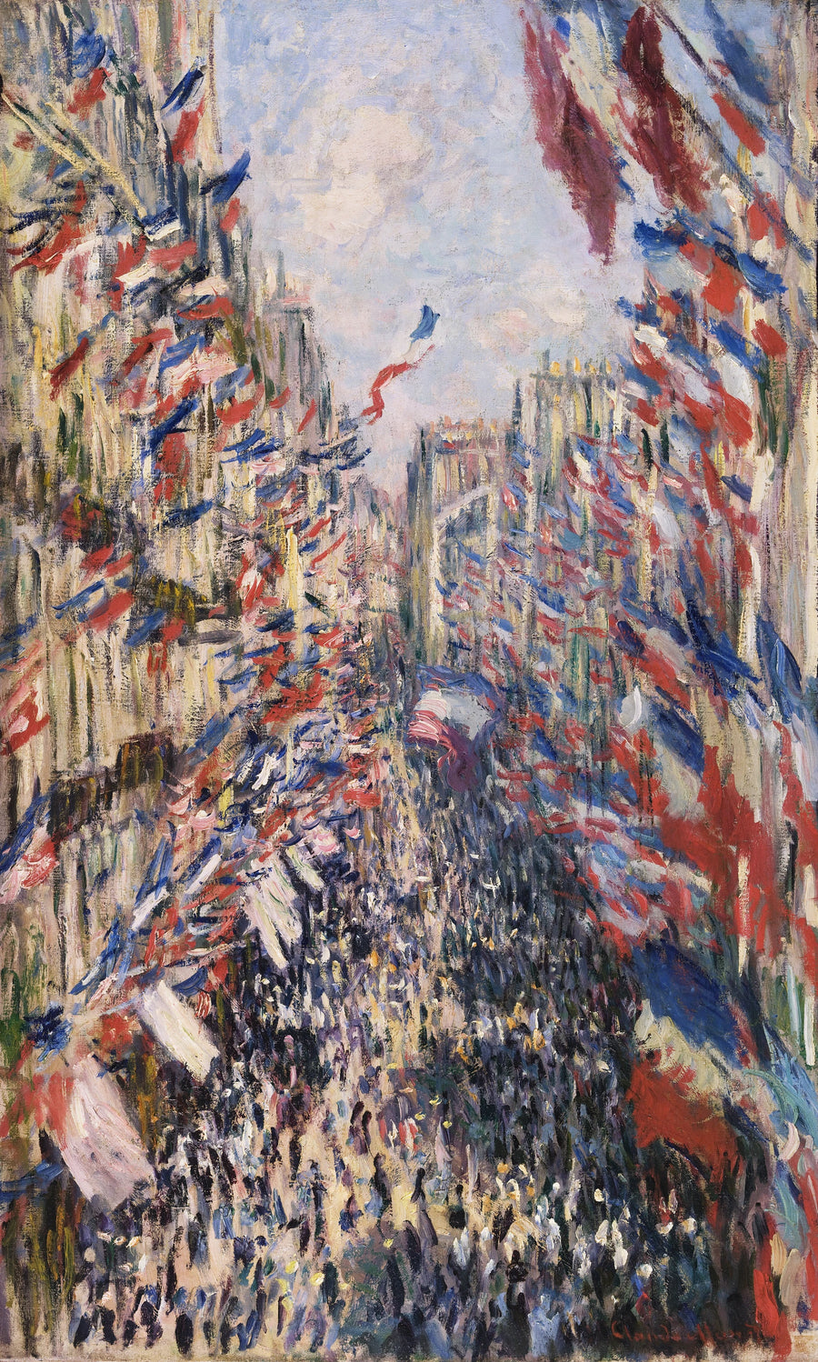 Rue Montorgueil การเฉลิมฉลองวันที่ 30 มิถุนายน พ.ศ.2421 W469 - Claude Monet