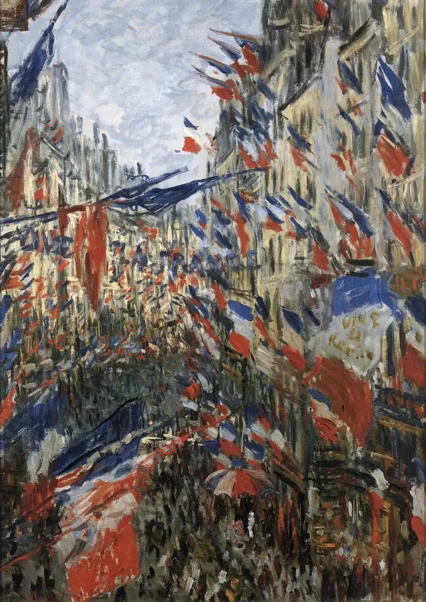 Rue Saint Denis, fête du 30 juin 1878 - Claude Monet image 1 copie de tableau peinte à la main