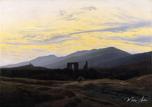 Ruine Eldena dans le massif des Géants - Caspar David Friedrich - Reproductions de tableaux et peintures haut de gamme