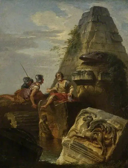 Ruines avec figures - Giovanni Paolo Panini image 1 copie de tableau peinte à la main