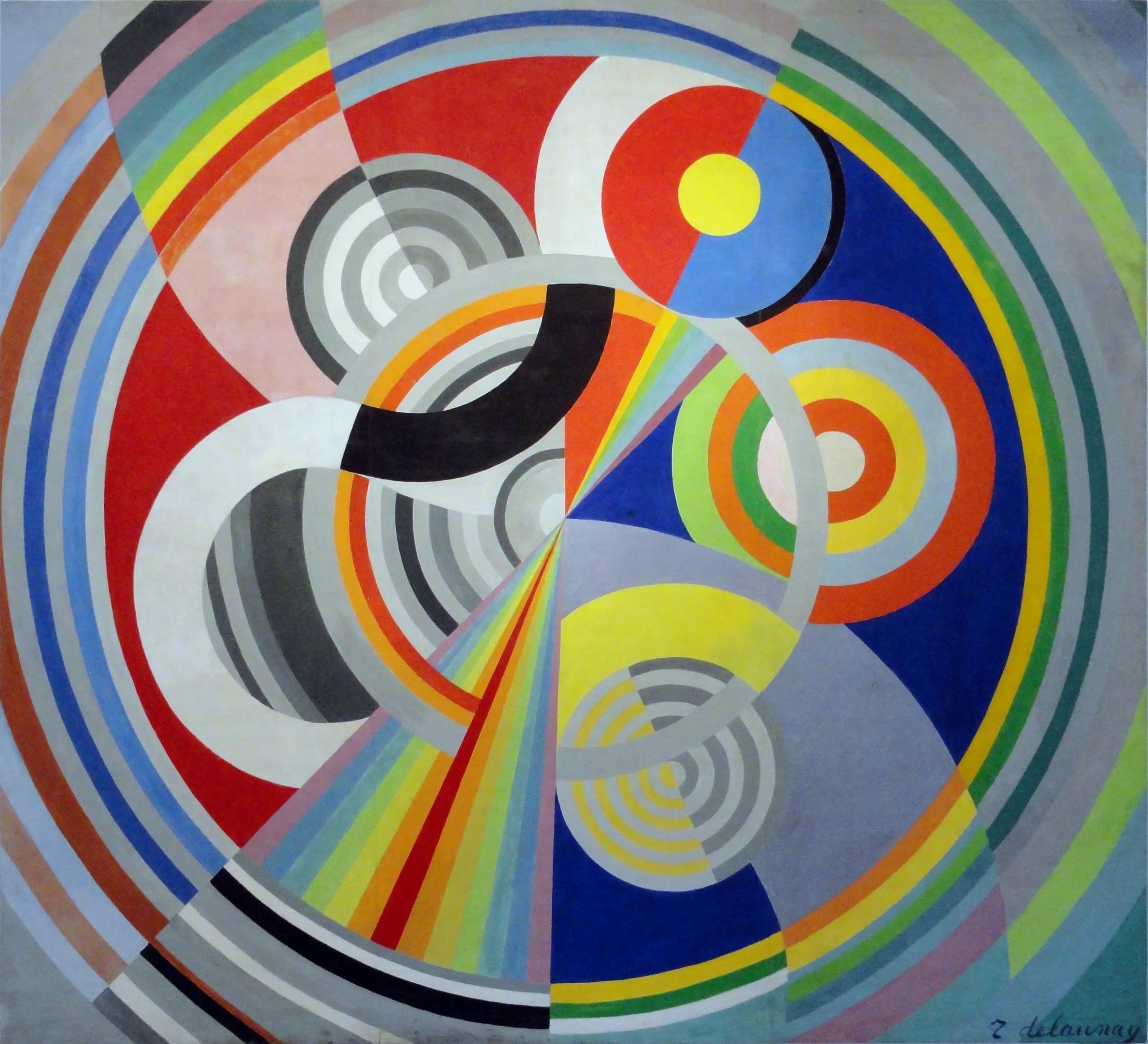 Rythme n°1, décoration pour le Salon des Tuileries - Robert Delaunay image 1 reproduction de peinture à l’huile