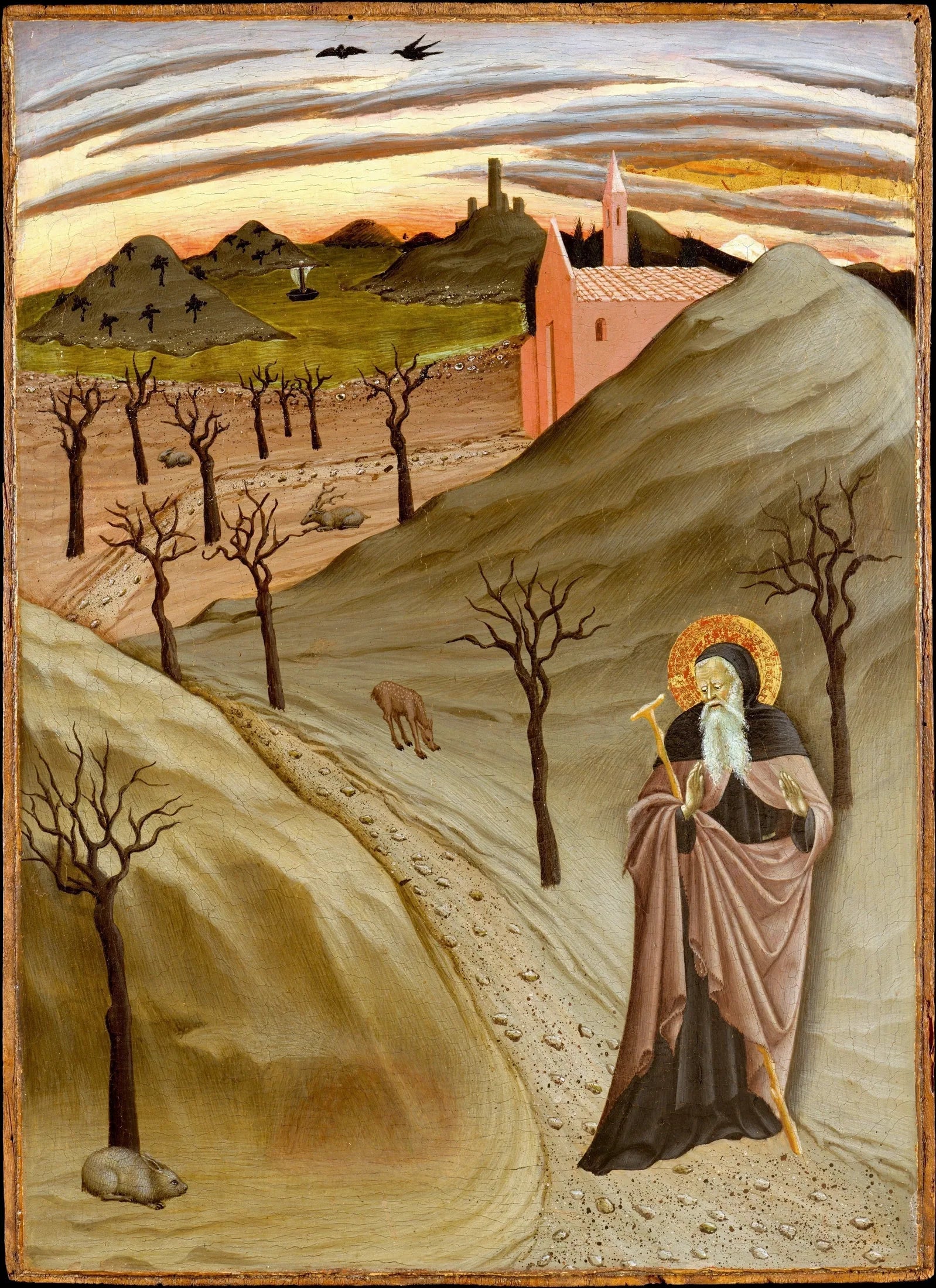Saint Antoine abbé dans le désert - Master of the Osservanza image 1 reproduction artisanale de tableau