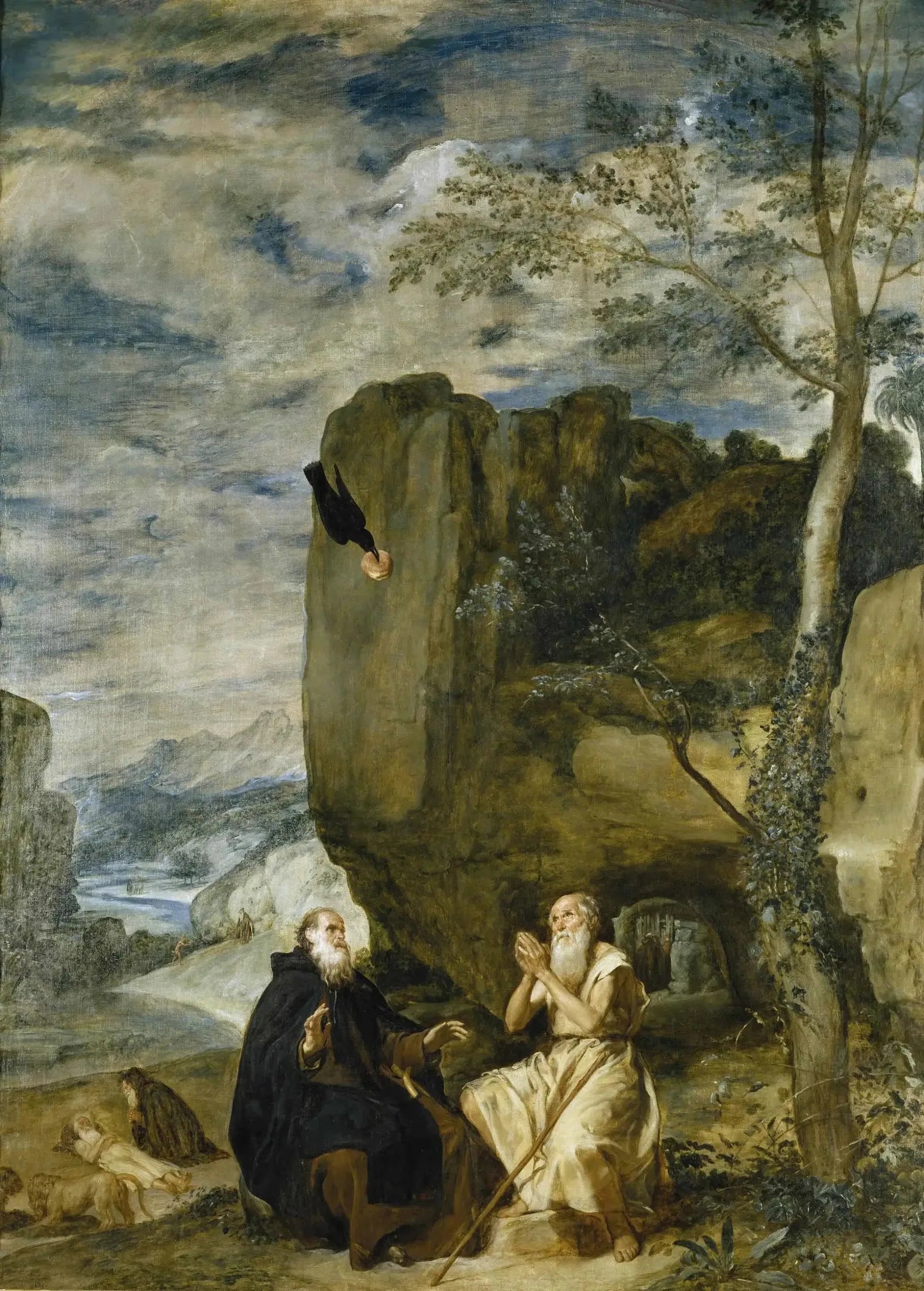 Saint Antoine Abbé et saint Paul, premier ermite - Diego Velázquez image 1 copie peinte à la main à l’huile