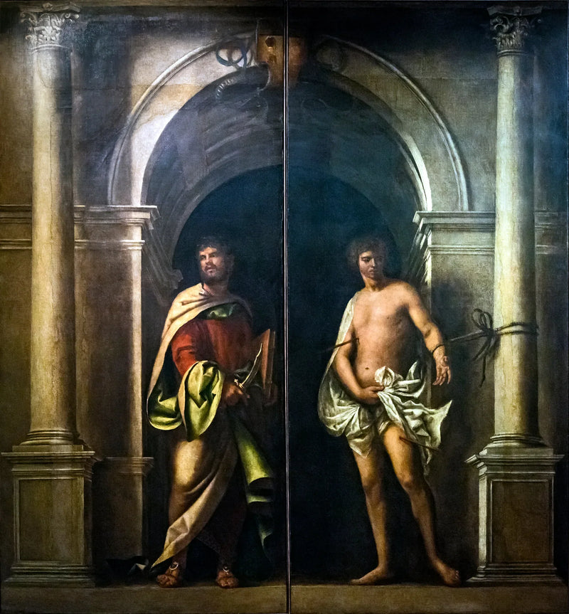 เซนต์บาร์เทเลมีและเซนต์เซบาสเตียน - Sebastiano del Piombo