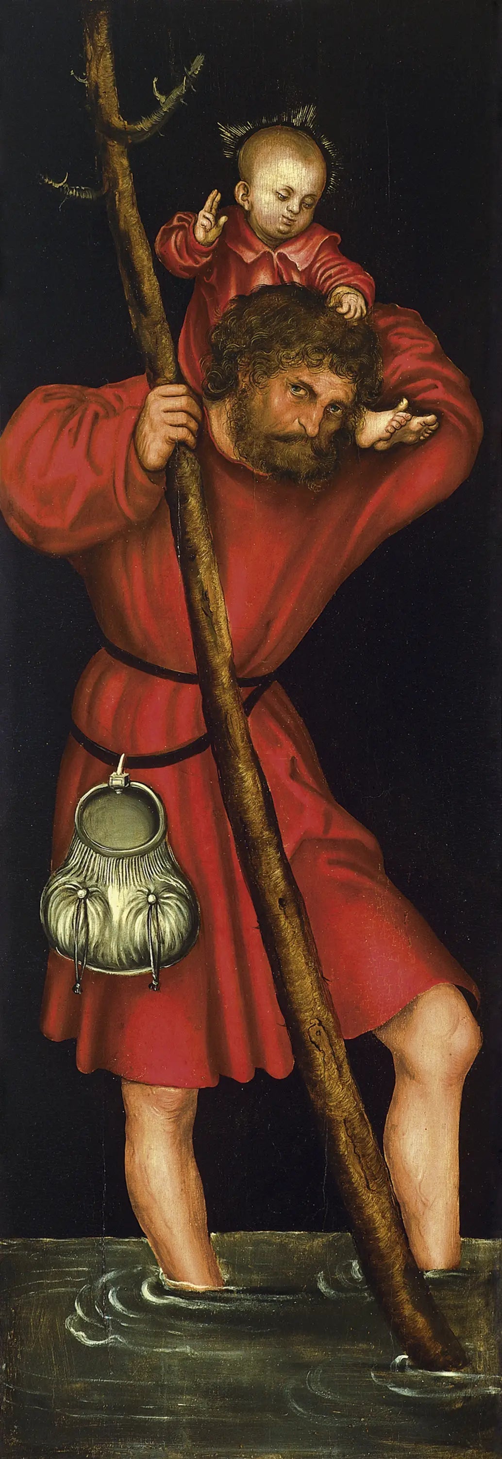 Saint Christophe - Lucas Cranach the Elder - Alpha Reproduction