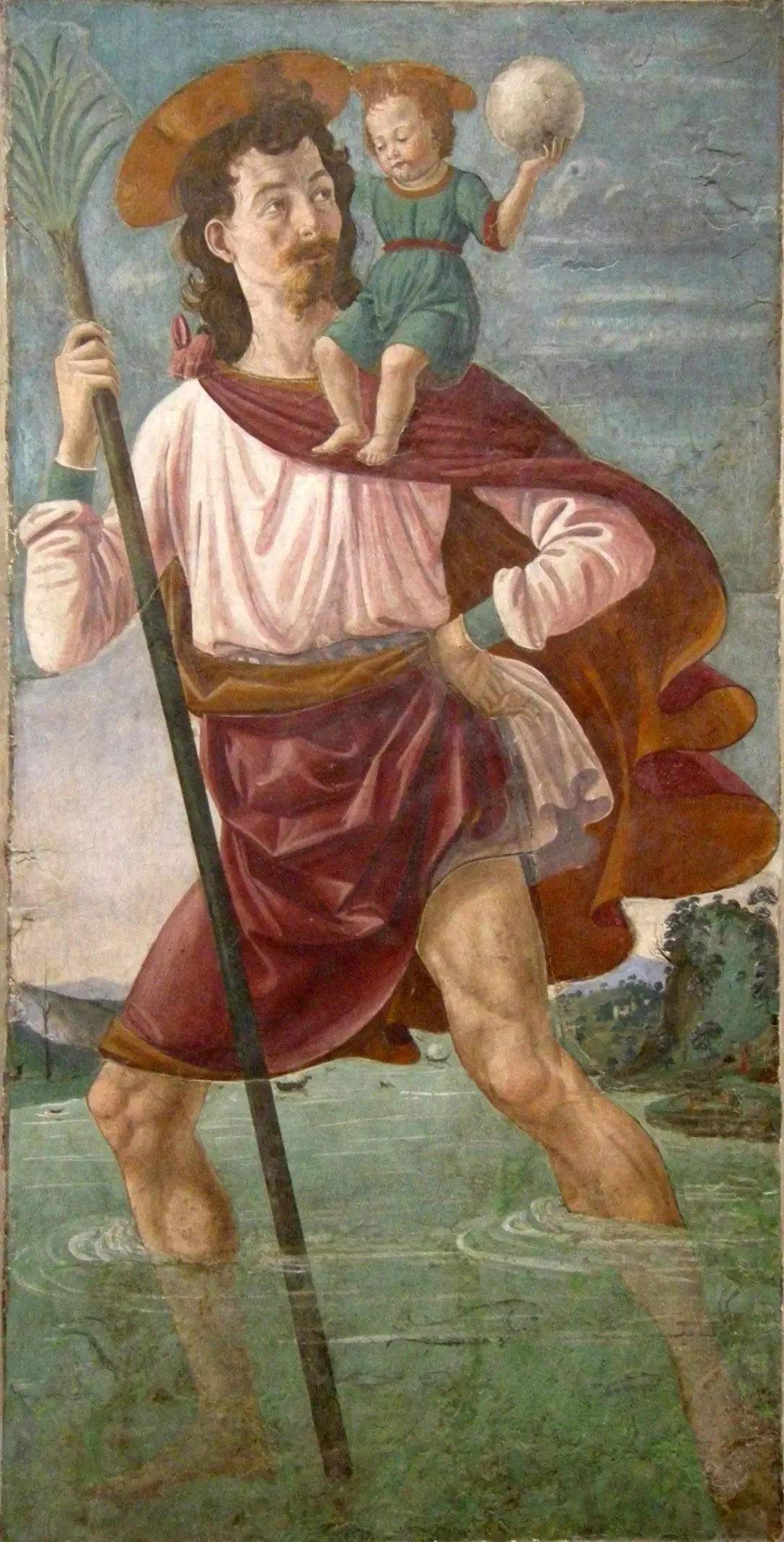 Saint Christophe portant l’Enfant Jésus - Domenico Ghirlandaio - Alpha Reproduction