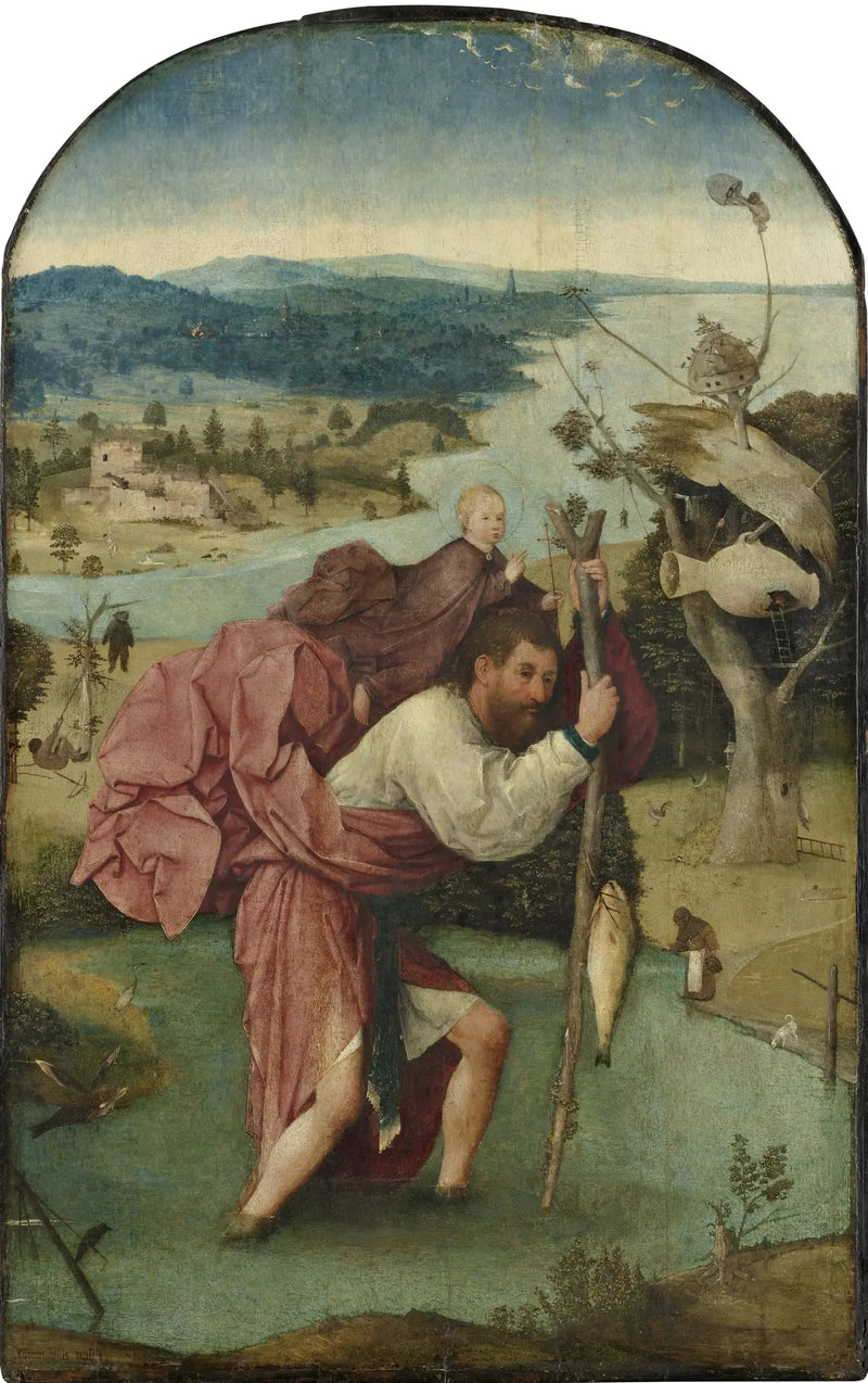 Saint Christophe portant l'Enfant Jésus - Hieronymus Bosch
นักบุญคริสโตเฟอร์ที่ถือพระเยซูคริสต์เด็ก - Hieronymus Bosch