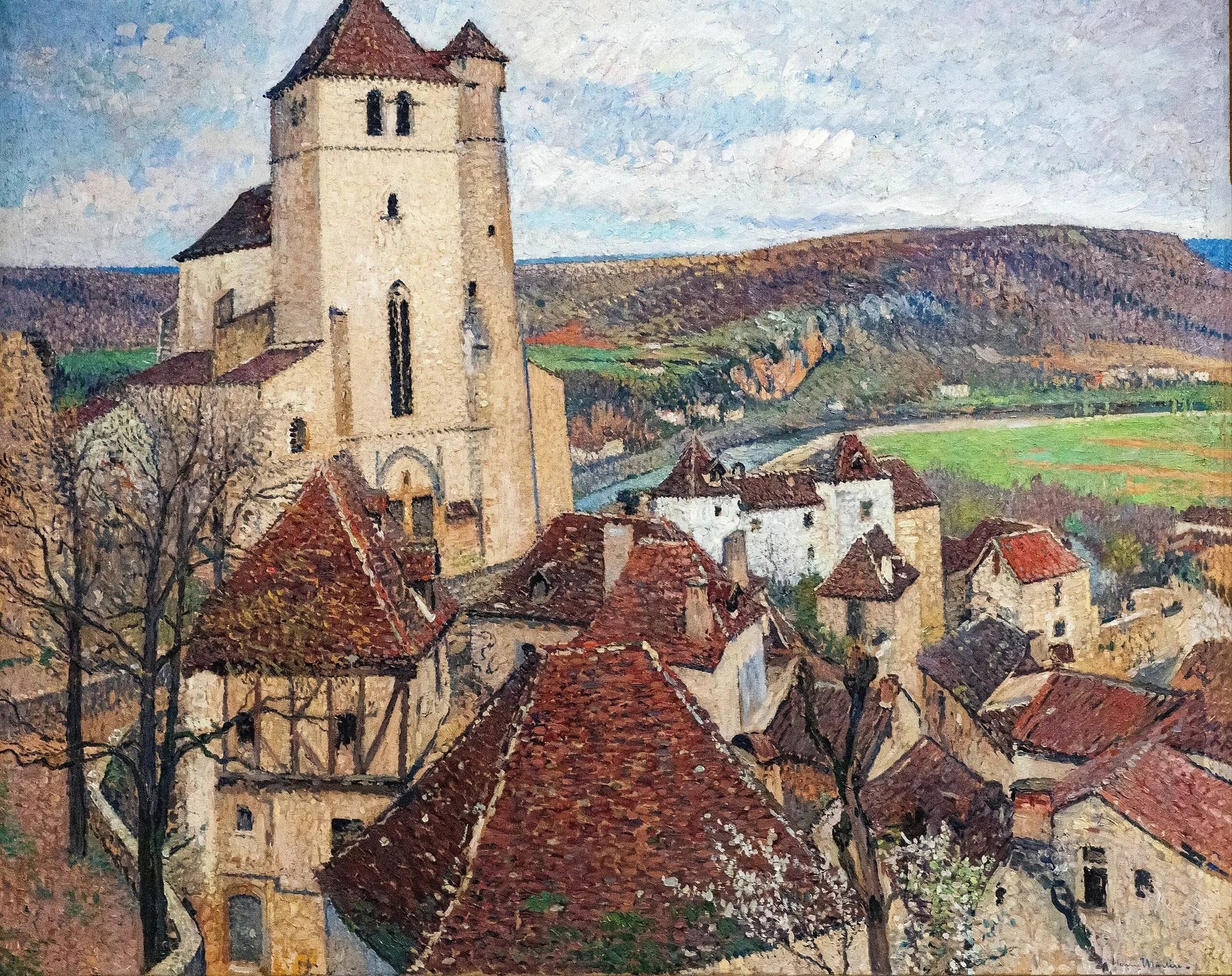 Saint-Cirq Lapopie - Henri-Jean Guillaume Martin image 1 reproduction d’œuvre d’art à l’huile