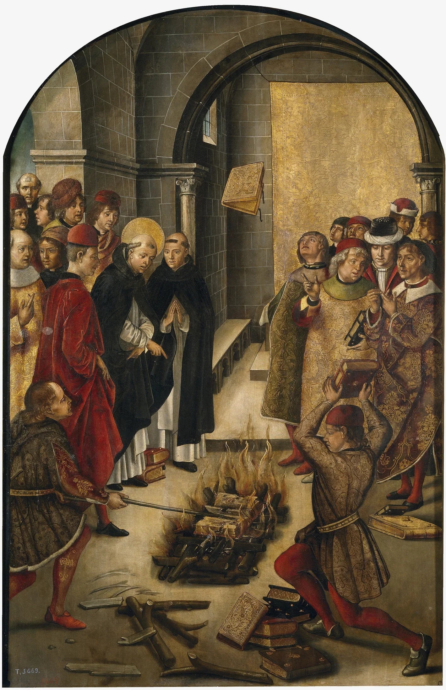 Saint Dominique et les Albigeois - Pedro Berruguete image 1 copie peinte à la main à l’huile