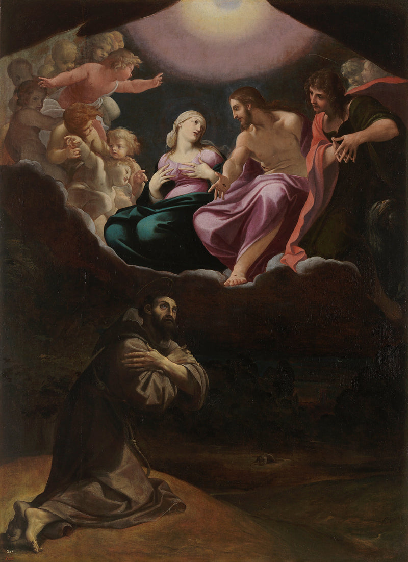 เซนต์ฟรานซิสแห่งอัสซีซีในภาพวาด Portioncule - Ludovico Carracci