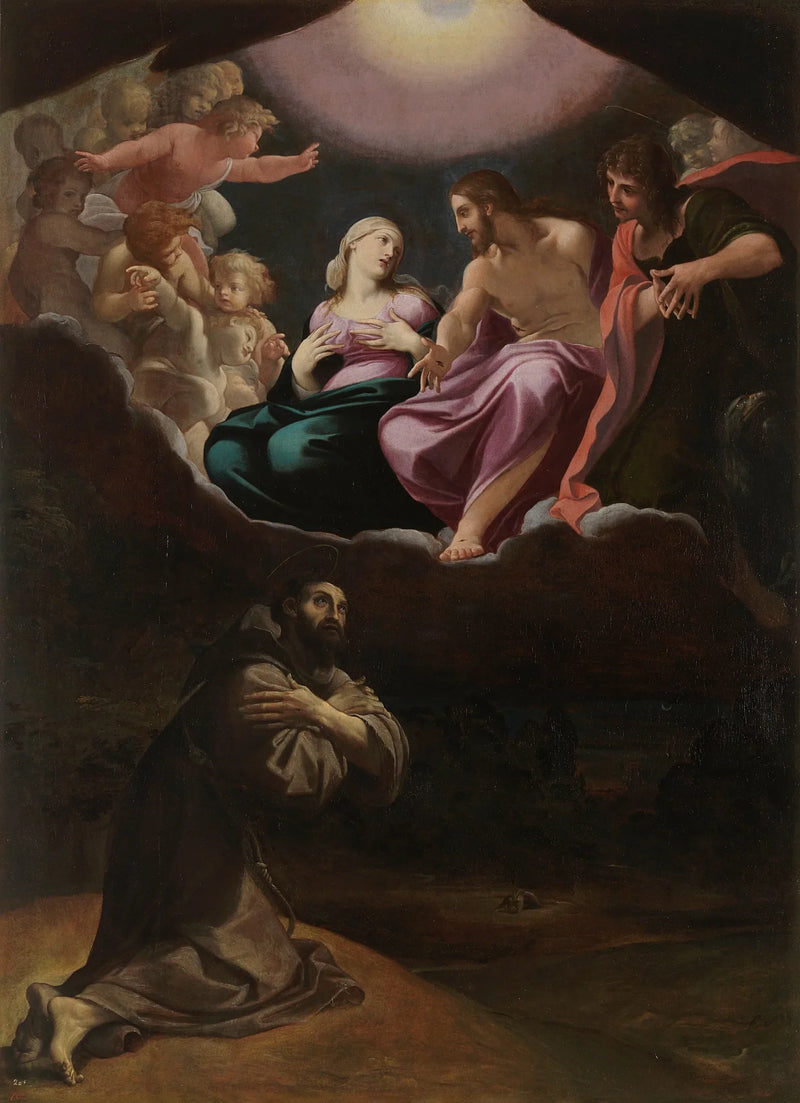 เซนต์ฟรานซิสแห่งอัสซีซีในภาพวาด Portioncule - Ludovico Carracci