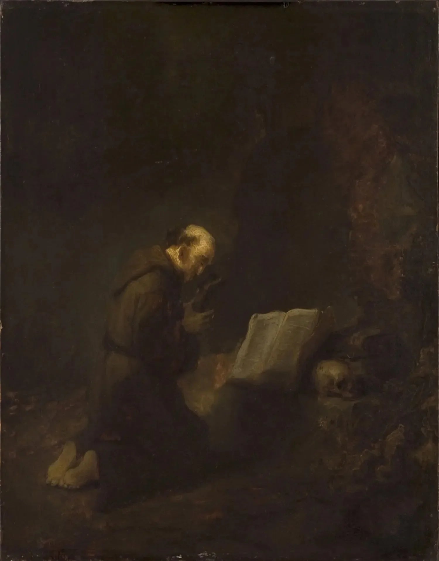 Saint François d'Assise en prière - Rembrandt image 1 reproduction d’œuvre d’art à l’huile