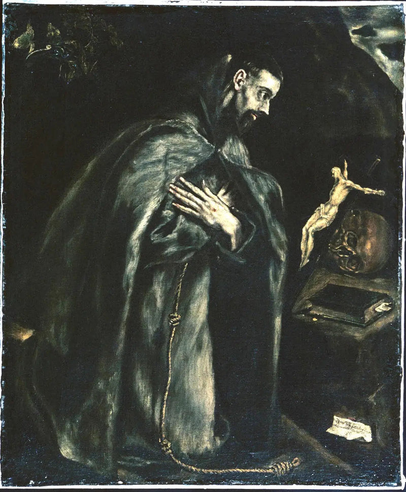 Saint François en prière - El Greco
นักบุญฟรานซิสในท่ามกลางการอธิษฐาน - เอล เกรโก