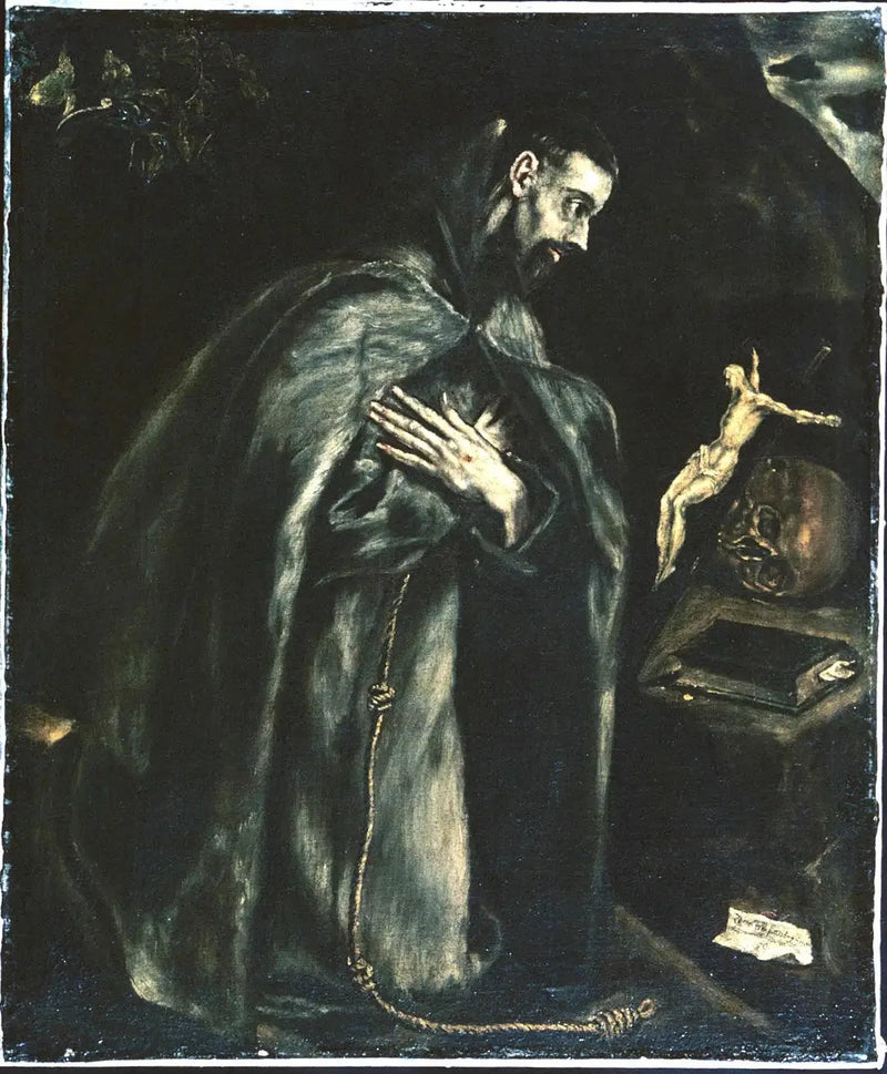 Saint François en prière - El Greco
นักบุญฟรานซิสในท่ามกลางการอธิษฐาน - เอล เกรโก