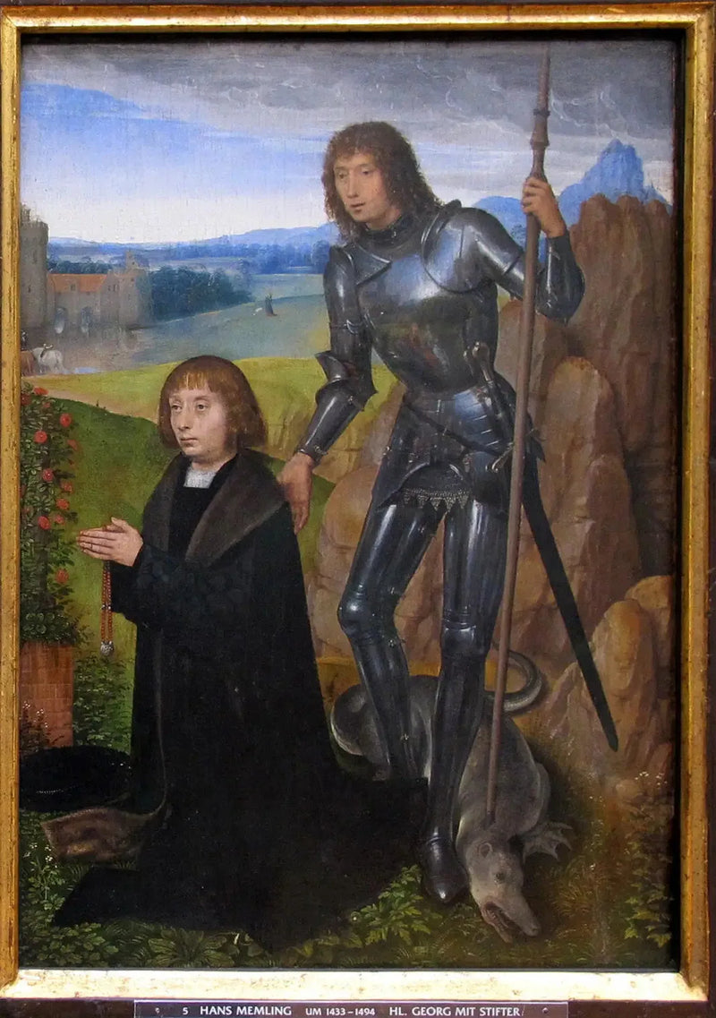 Saint Georges avec donateur. - Hans Memling
เซนต์จอร์จพร้อมผู้บริจาค - ฮันส์ เมมลิง