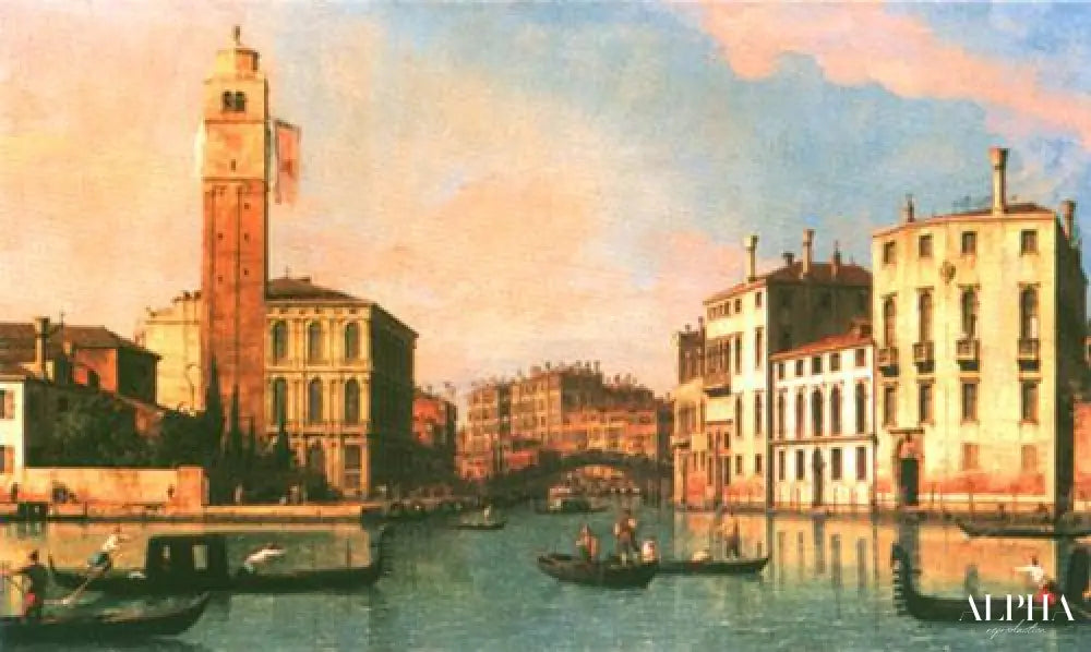 Saint Geremia et Entrée tonne le Cannaregio le - Giovanni Antonio Canal - Reproductions de tableaux et peintures haut de gamme