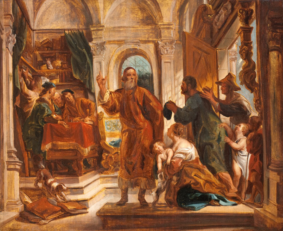 Saint Ivo de Kermartin aide les pauvres - Jacob Jordaens image 1 tableau peint à l’huile sur toile