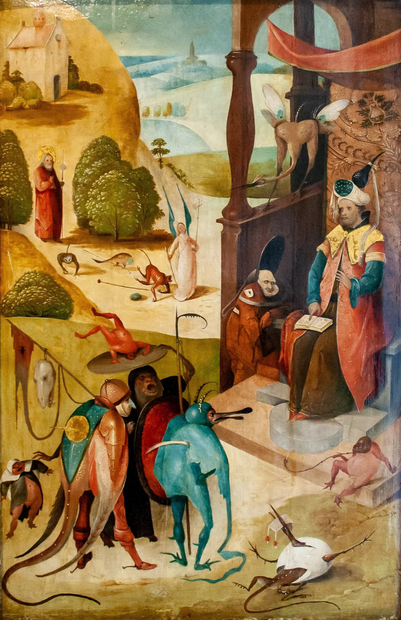 เซนต์แจ็คส์ผู้ยิ่งใหญ่และนักเวทย์ Hermogène - Hieronymus Bosch
