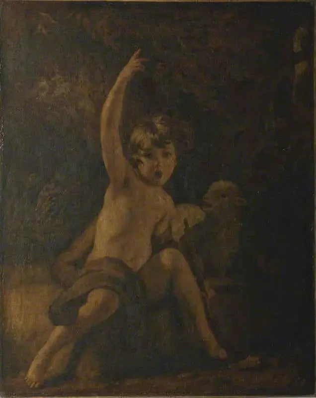 Saint Jean-Baptiste au désert - Joshua Reynolds image 1 tableau peint à l’huile sur toile