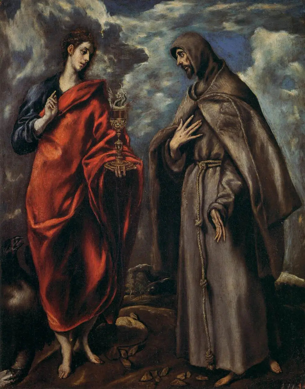 Saint Jean l'Évangéliste et Saint François - El Greco image 1 reproduction de peinture à l’huile