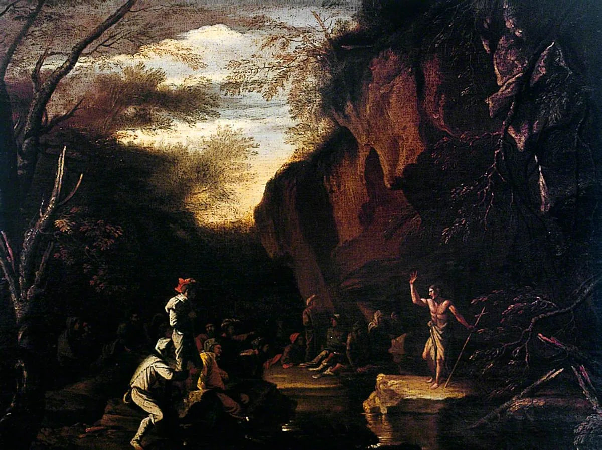 Saint Jean prêchant - Salvator Rosa image 1 reproduction de peinture à l’huile