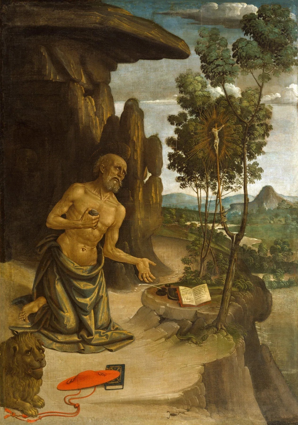 Saint Jérôme dans le désert - Pinturicchio image 1 copie de tableau peinte à la main