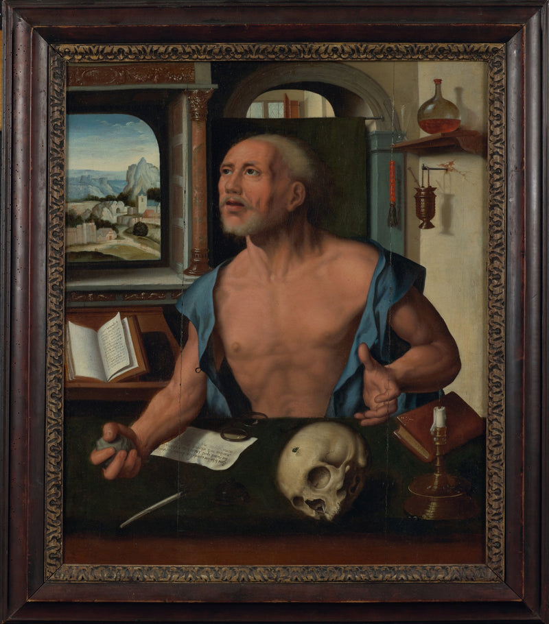 Saint Jérôme dans sa cellule - Joos van Cleve
เซนต์เจอโรมในห้องขังของเขา - จูส ฟาน เคลฟ