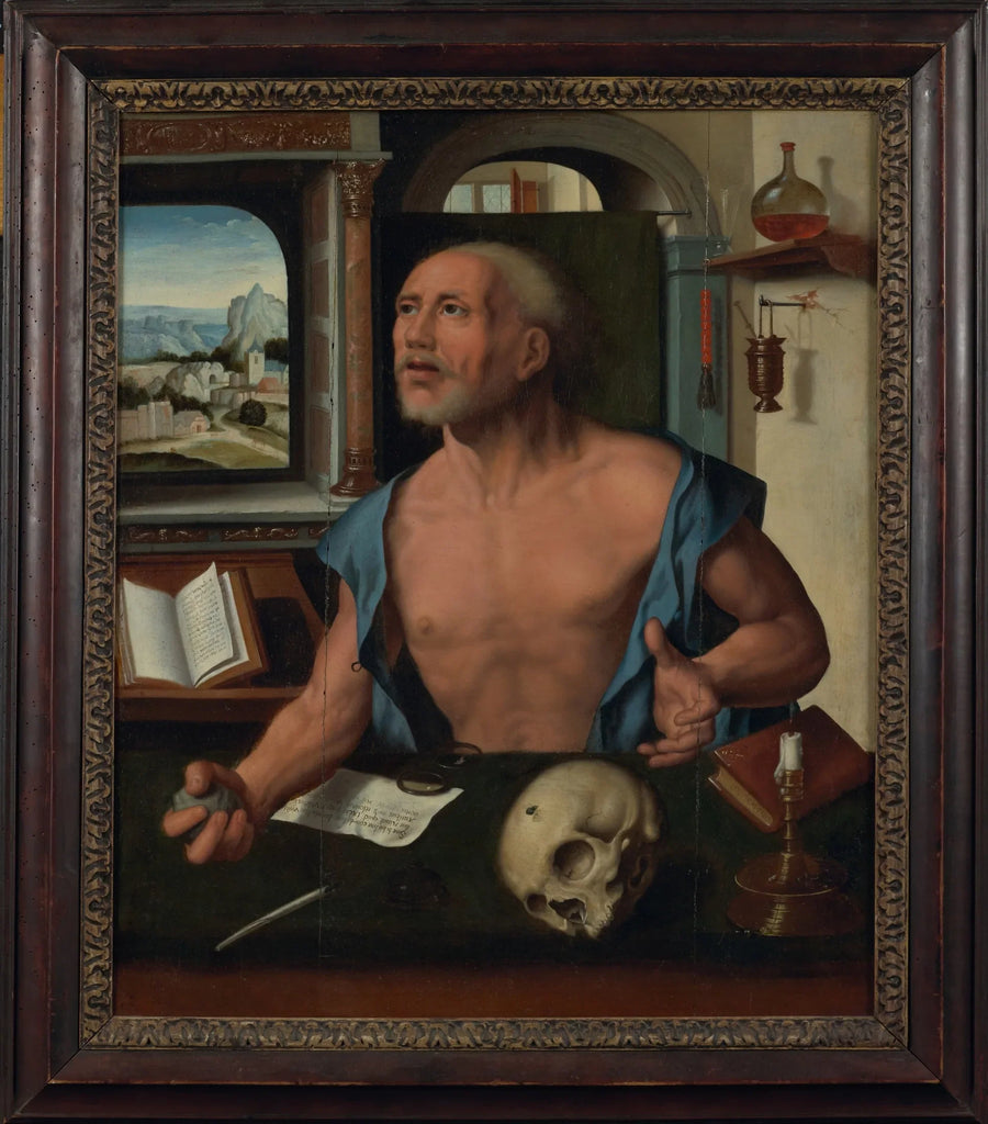 Saint Jérôme dans sa cellule - Joos van Cleve
เซนต์เจอโรมในห้องขังของเขา - จูส ฟาน เคลฟ