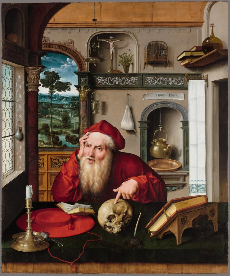 เซนต์เจอรมในห้องทำงานของเขา - Joos van Cleve