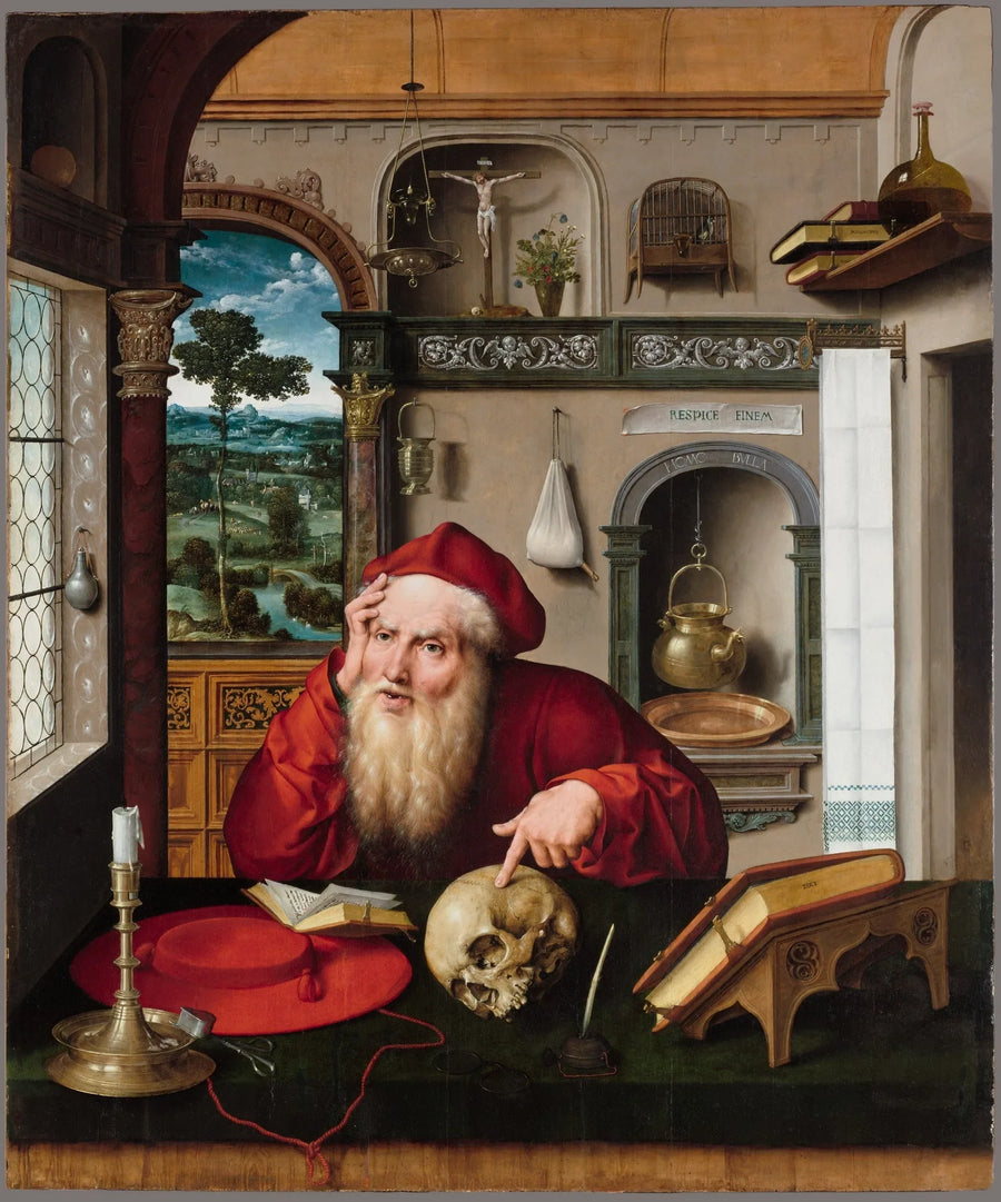 เซนต์เจอรมในห้องทำงานของเขา - Joos van Cleve