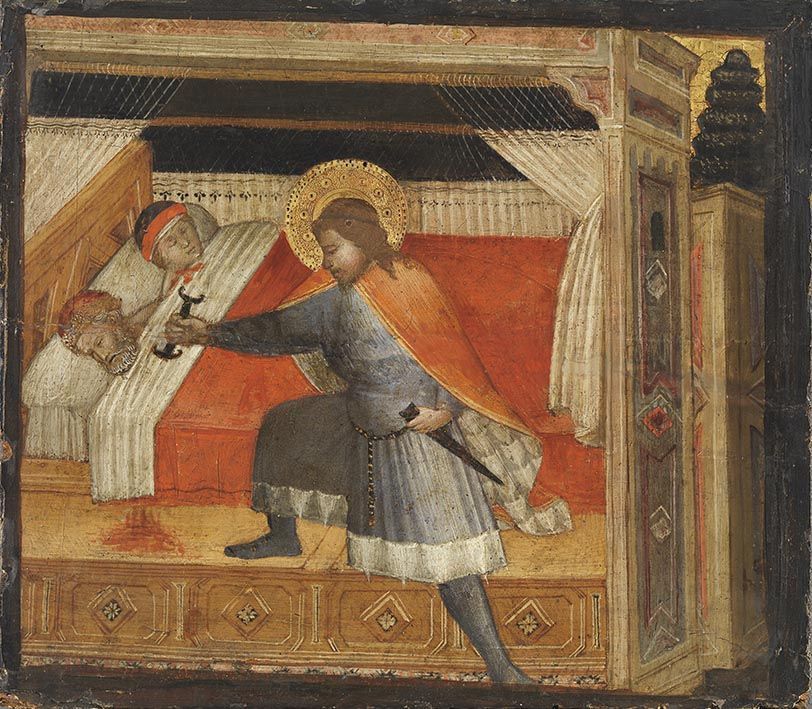 Saint Julien tuant ses parents - Agnolo Gaddi
ซานจูเลียน ฆ่าพ่อแม่ของเขา - อันโจโล กัดดี้