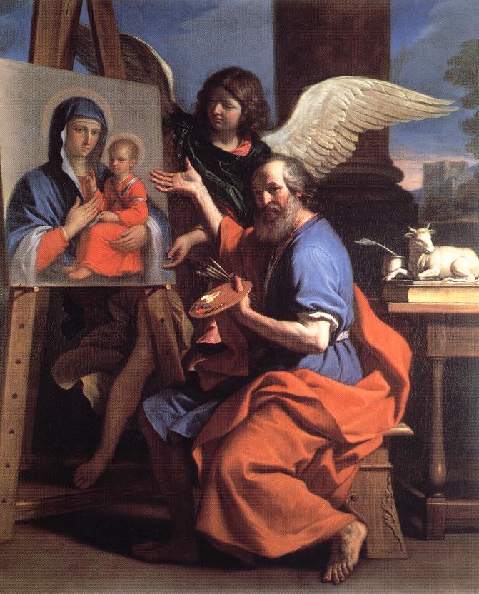 เซนต์ลูค แสดงภาพวาดของพระแม่มารี - Guercino