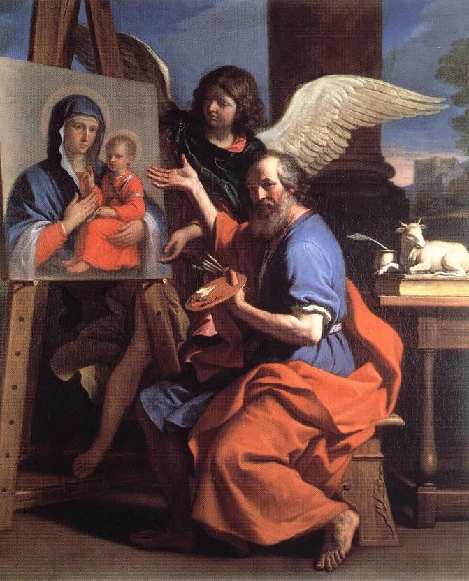 เซนต์ลูค แสดงภาพวาดของพระแม่มารี - Guercino