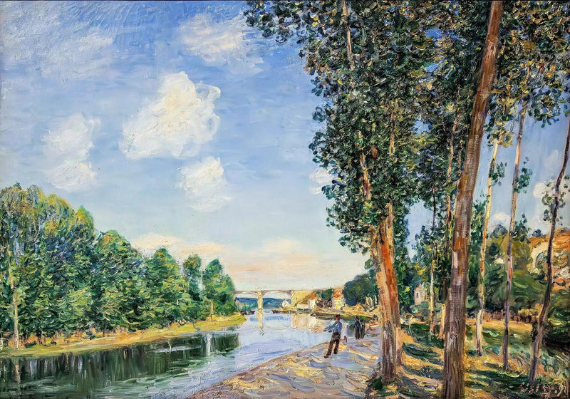 Saint-Mammès, พระอาทิตย์ในเดือนมิถุนายน - Alfred Sisley