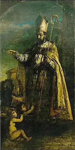 Saint Nicolas ressuscitant les petits enfants - Gustave Courbet image 1 reproduction réalisée par Alpha Reproduction