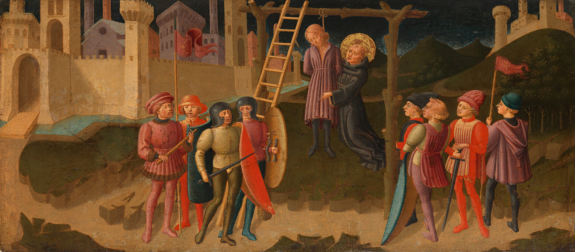 Saint Nicolas sauve un pendu - Zanobi Machiavelli