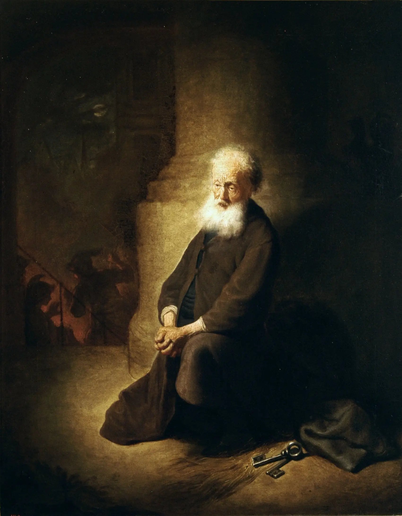 Saint-Pierre agenouillé. - Rembrandt image 1 reproduction réalisée par Alpha Reproduction