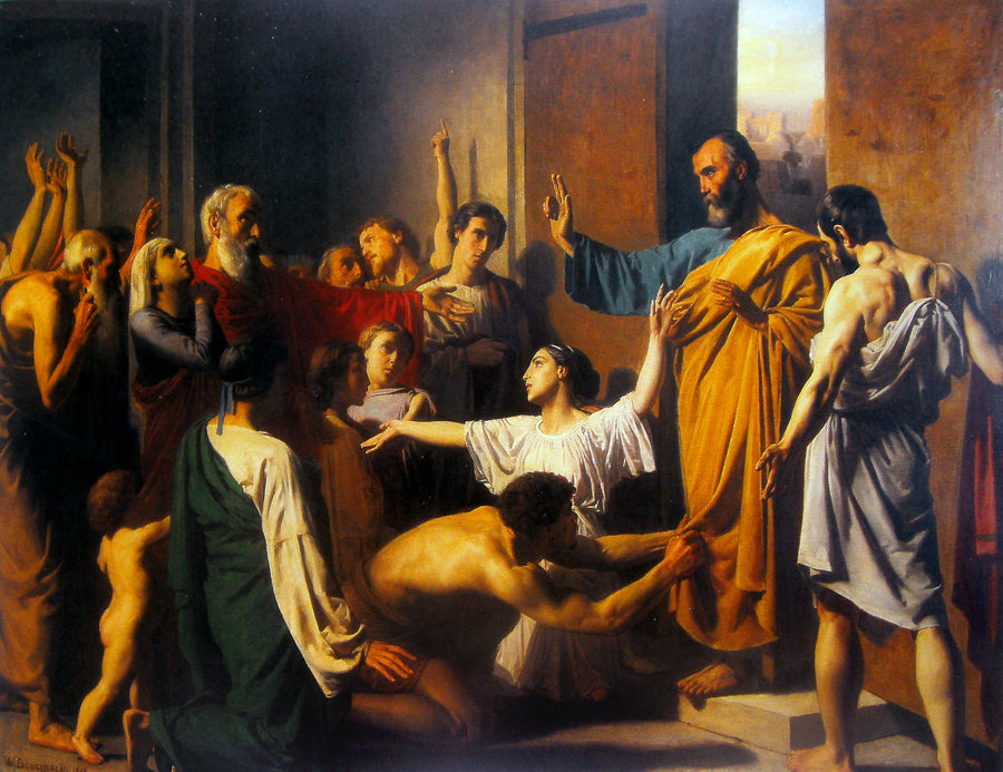 Saint Pierre chez Marie après sa délivrance de prison - Bouguereau