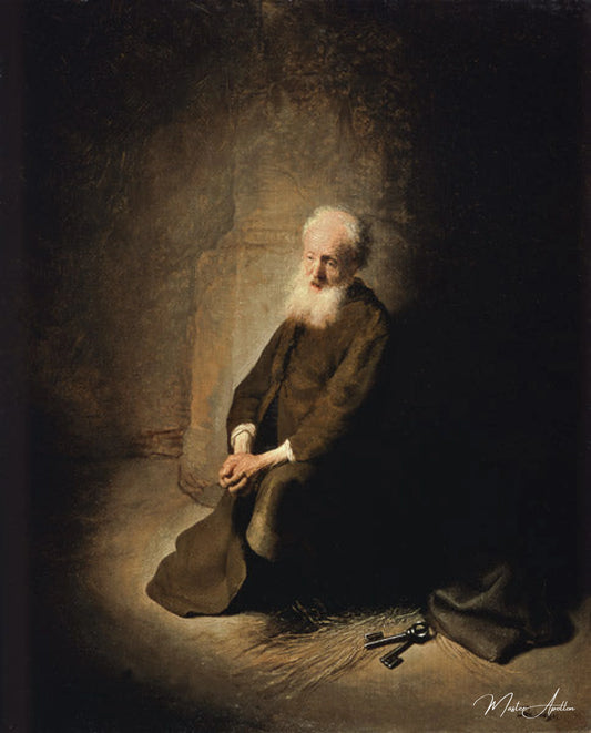 Saint Pierre dans la prison - Rembrandt van Rijn - Reproductions de tableaux et peintures haut de gamme